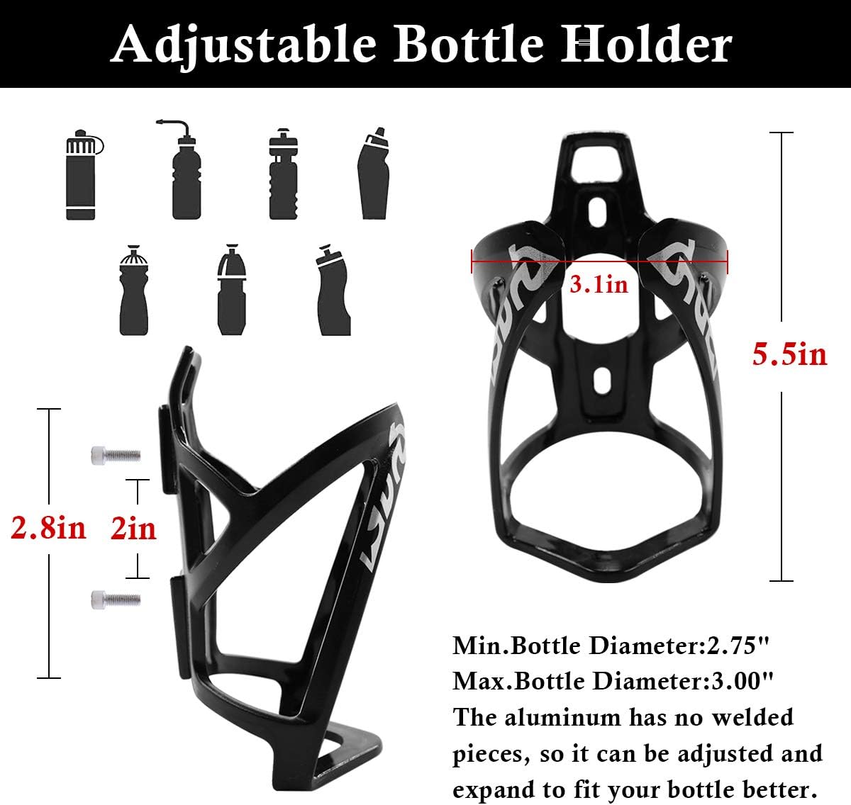 2-Pack Bike Water Bottle Cage  - Mountain Biking Images review and price