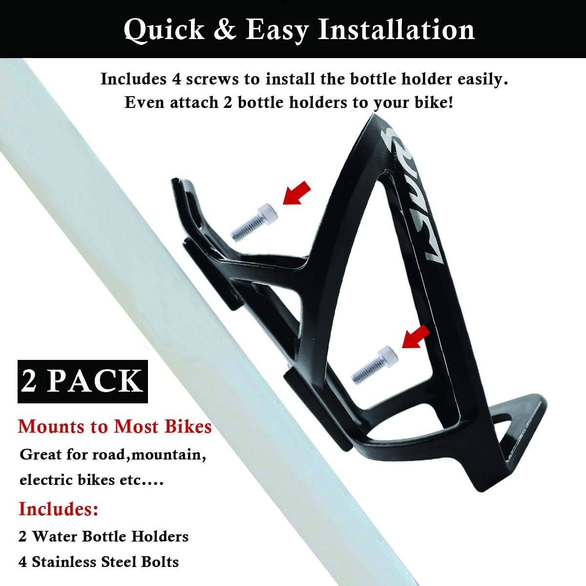 2-Pack Bike Water Bottle Cage  - Mountain Biking Images review and price