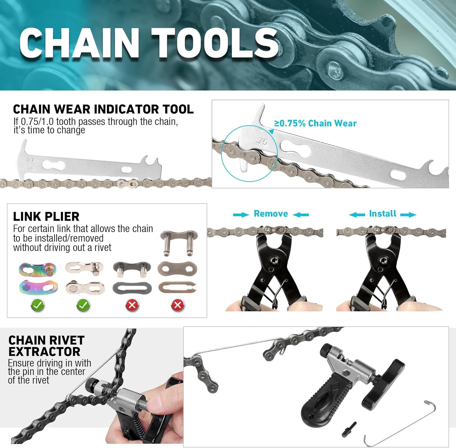 41 Piece Bike Repair Tools Kit - Mountain Biking Images review and price